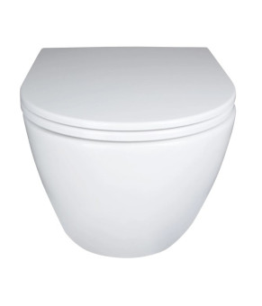Комплект: Qtap Robin Ultra Quiet унітаз підвісний QT1333046EUQW + Nest комплект інсталяції 4в1 (лінійна клавіша White) QT0133M425 + QT0111M08V1384W