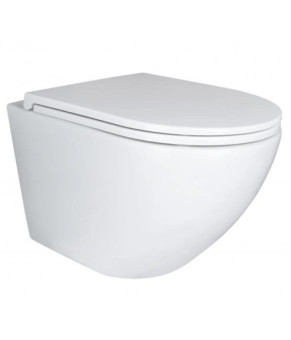 Комплект: Qtap Robin Ultra Quiet унітаз підвісний QT1333046EUQW + Nest комплект інсталяції 4в1 (лінійна клавіша Chrome) QT0133M425 + QT0111M08381CRM