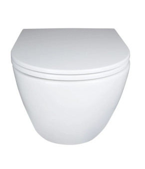 Комплект: Qtap Robin Ultra Quiet унітаз підвісний QT1333046EUQW + Nest комплект інсталяції 4в1 (лінійна клавіша Chrome) QT0133M425 + QT0111M08381CRM