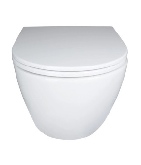 Комплект: Qtap Robin Ultra Quiet унітаз підвісний QT1333046EUQW + Nest комплект інсталяції 4в1 (квадратна клавіша Chrome) QT0133M425 + QT0111M06028CRM
