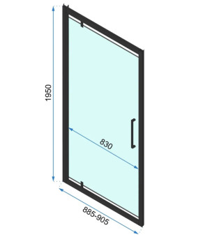 Душова кабіна Rea RAPID SWING 100x90 REA-K6423 + REA-K6409