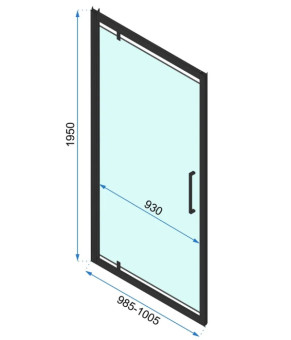 Душова кабіна Rea RAPID SWING 100x100 REA-K6423 + REA-K6410
