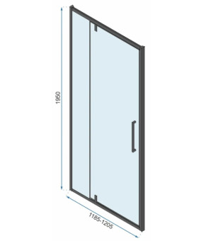 Душова кабіна Rea RAPID SWING 100x120 REA-K6423 + REA-K6413