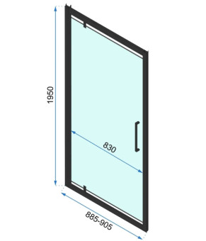 Душова кабіна Rea RAPID SWING 90x90 REA-K6422 + REA-K6409
