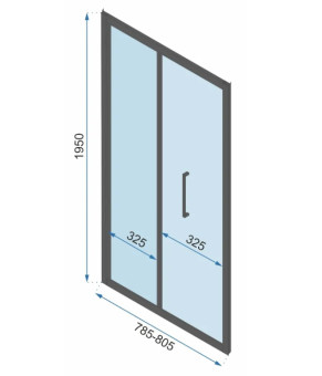 Душова кабіна Rea RAPID FOLD 100x80 REA-K6423 + REA-K6418