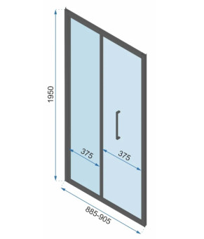 Душова кабіна Rea RAPID FOLD 100x90 REA-K6423 + REA-K6419