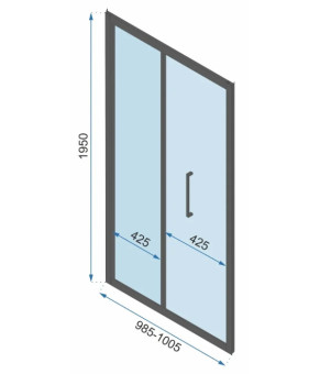 Душова кабіна Rea RAPID FOLD 90x100 REA-K6422 + REA-K6420