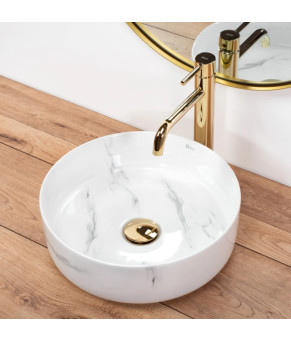 Умивальник Rea Sami 35,5x35,5 nature marble (REA-U6606)
