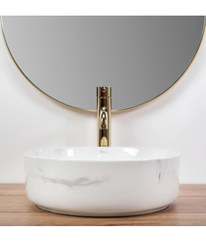 Умивальник Rea Sami 35,5x35,5 nature marble (REA-U6606)