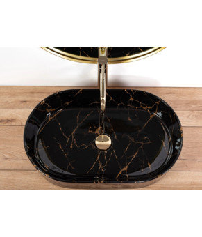 Умивальник Rea Nadia 61x38,5 black marble shiny (REA-U0539)