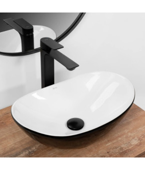 Умивальник Rea Royal 48x30,5 mini black/white (REA-U0538)