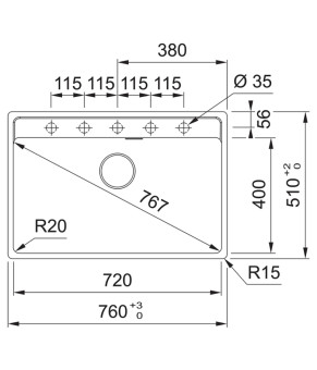 Кухонная мойка Franke Maris MRG 610-72 TL (114.0661.769) онікс