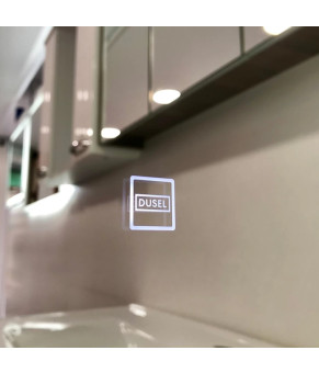 Зеркало DUSEL LED DE-M0065D Black 100смх75см сенсорне включення + підігрів+ годинник/темп 606505