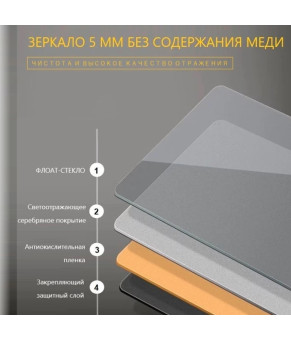 Зеркало DUSEL LED DE-M0065D Silver 80смх65см сенсорне включення + підігрів 606509