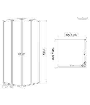 Душевая кабина RJ VELUM (80*80 см) 80RZ082Linia