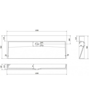 Умивальник MEXEN AVA 120 BLACK MATT MEX-23011270