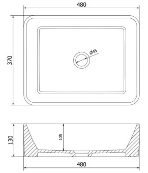 Умивальник MEXEN CATIA 48 WHITE MEX-21314800