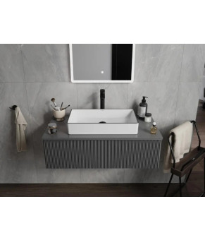 Умивальник MEXEN NADIA 60 WHITE BLACK EDGE MEX-21616007