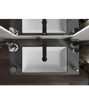 Умивальник MEXEN NADIA 60 WHITE BLACK EDGE MEX-21616007