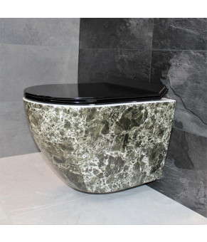 Инсталляция GROHE Rapid SL 38772001+ Унитаз подвесной DUSEL LEVITA MARBLE + Сидение + Панель смыва Grohe (dusel-545 )