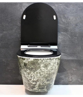 Инсталляция GROHE Rapid SL 38772001+ Унитаз подвесной DUSEL LEVITA MARBLE + Сидение + Панель смыва Grohe (dusel-545 )