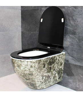 Инсталляция GROHE Rapid SL 38772001+ Унитаз подвесной DUSEL LEVITA MARBLE + Сидение + Панель смыва Grohe (dusel-545 )