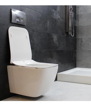 Инсталляция GROHE Rapid SL 38772001+ Унитаз подвесной DUSEL CUBIS + Сидение + Панель смыва Grohe (dusel-548)