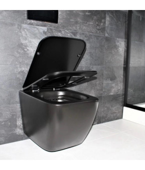 Інсталяція GROHE Rapid SL 38772001+ Унитаз подвесной DUSEL CUBIS Black Matt + Сидение + Панель смыва Grohe
