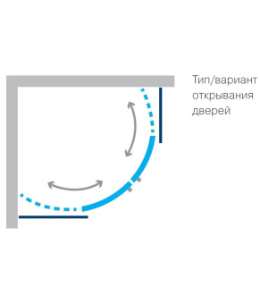 Душова кабіна Koller Pool STYLE 900x900x1900 мм скло прозоре S90RC