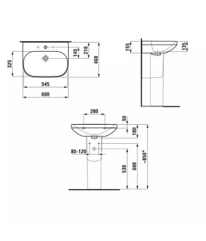 Раковина Laufen Lua H8110830001041, 60 см білий глянець
