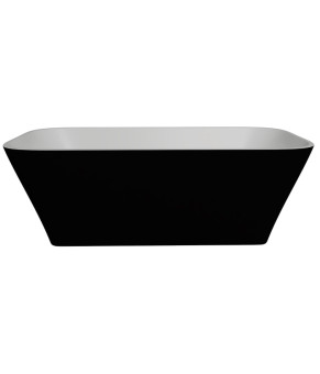 Ванна окремостояча матова Amidicon Atlant 150х75 чорна з литого каменю ATLANT_150_BLACK_MAT