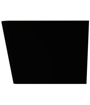Ванна пристінна глянцева Amidicon Atlant 170х85 чорна з литого каменю ATLANT_PRYST_170_BLACK_HL