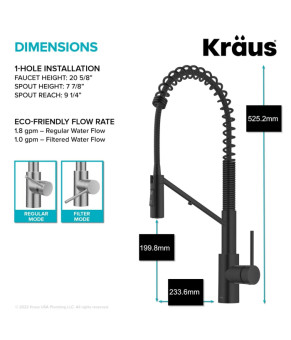 Смеситель для кухни на две воды Kraus KFF-2631MB