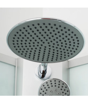 Душевой бокс DUSEL GLARE Satin 90x90x210 стекло прозрачное, профиль сатин 559001