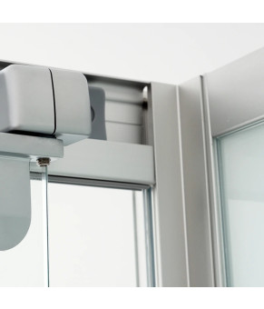 Душевой бокс DUSEL GLARE Satin 90x90x210 стекло прозрачное, профиль сатин 559001