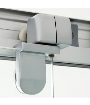 Душевой бокс DUSEL GLARE Satin 90x90x210 стекло прозрачное, профиль сатин 559001