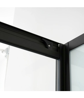 Душевая кабина с поддоном DUSEL GLARE Black Matt 900x900x2100 стекло прозрачное 559002