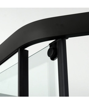 Душевая кабина с поддоном DUSEL GLARE Black Matt 900x900x2100 стекло прозрачное 559002