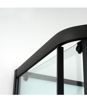 Душевая кабина с поддоном DUSEL GLARE Black Matt 900x900x2100 стекло прозрачное 559002