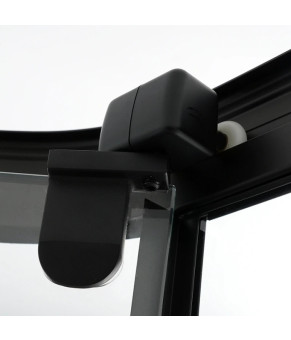 Душевая кабина с поддоном DUSEL GLARE Black Matt 900x900x2100 стекло прозрачное 559002
