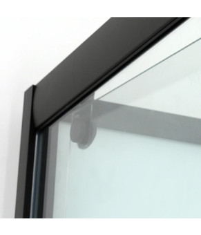 Душевая кабина с поддоном DUSEL GLARE Black Matt 900x900x2100 стекло прозрачное 559002