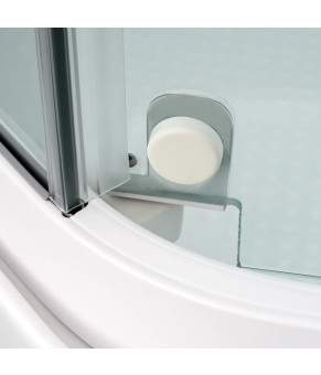Душевой бокс DUSEL GLARE White Matt 90x90x210 стекло прозрачное, профиль белый, без крыши 559003