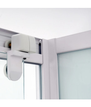 Душевой бокс DUSEL GLARE White Matt 90x90x210 стекло прозрачное, профиль белый, без крыши 559003