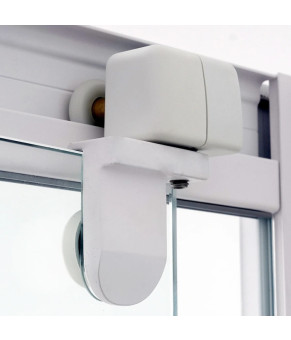Душевой бокс DUSEL GLARE White Matt 90x90x210 стекло прозрачное, профиль белый, без крыши 559003