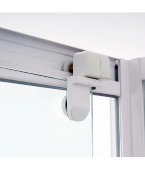 Душевой бокс DUSEL GLARE White Matt 90x90x210 стекло прозрачное, профиль белый, без крыши 559003