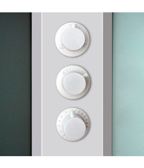 Душевой бокс DUSEL GLARE White Matt 90x90x210 стекло прозрачное, профиль белый, без крыши 559003