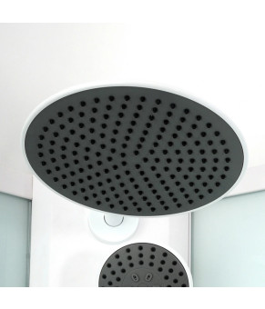 Душевой бокс DUSEL GLARE White Matt 90x90x210 стекло прозрачное, профиль белый, без крыши 559003