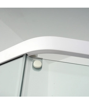 Душевой бокс DUSEL GLARE White Matt 90x90x210 стекло прозрачное, профиль белый, без крыши 559003