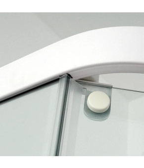 Душевой бокс DUSEL GLARE White Matt 90x90x210 стекло прозрачное, профиль белый, без крыши 559003