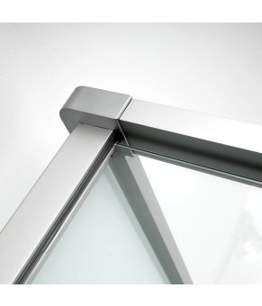 Душевая кабина с поддоном DUSEL AVENUE Satin 950x950x2100 см, стекло прозрачное, 558001